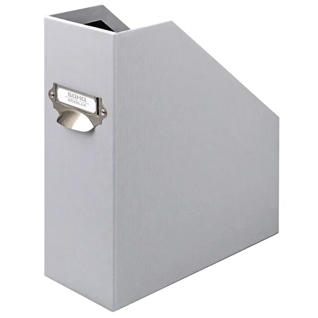r-ssler-s-o-h-o-stehsammler-a4-mit-griff-stone-grau-zeitschriftensammler image 1