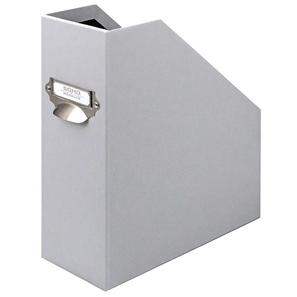 r-ssler-s-o-h-o-stehsammler-a4-mit-griff-stone-grau-zeitschriftensammler image 1