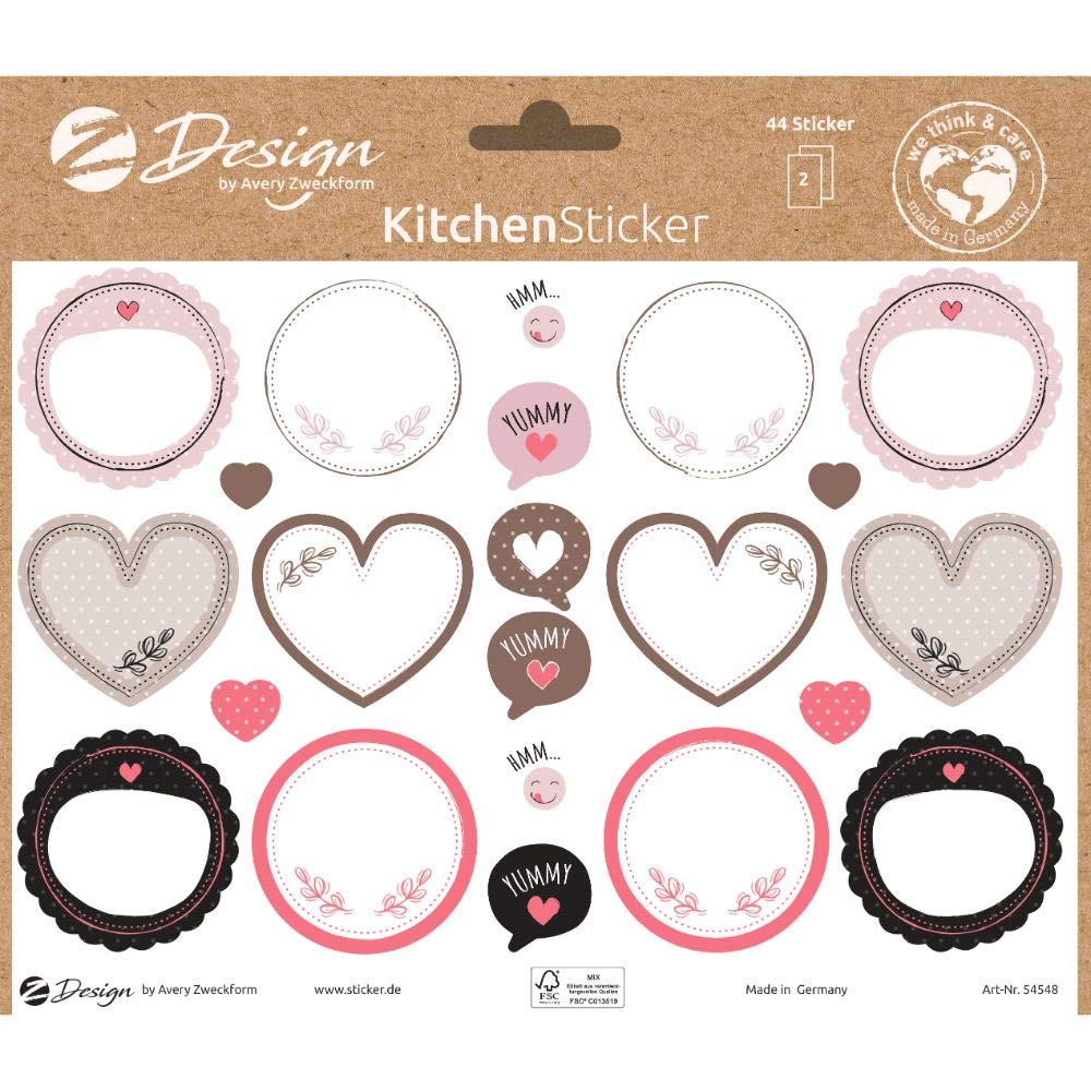 avery-zweckform-54548-marmeladenetiketten-pastell-44-sticker-a5 image 1