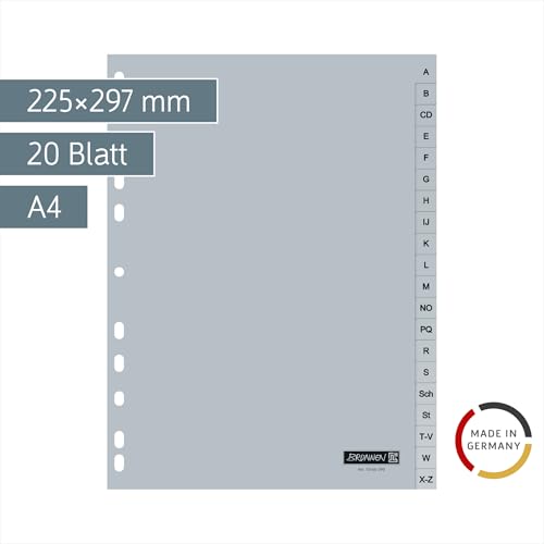 brunnen-ordnerregister-a-z-a4-kunststoff-grau-20-tabs image 4