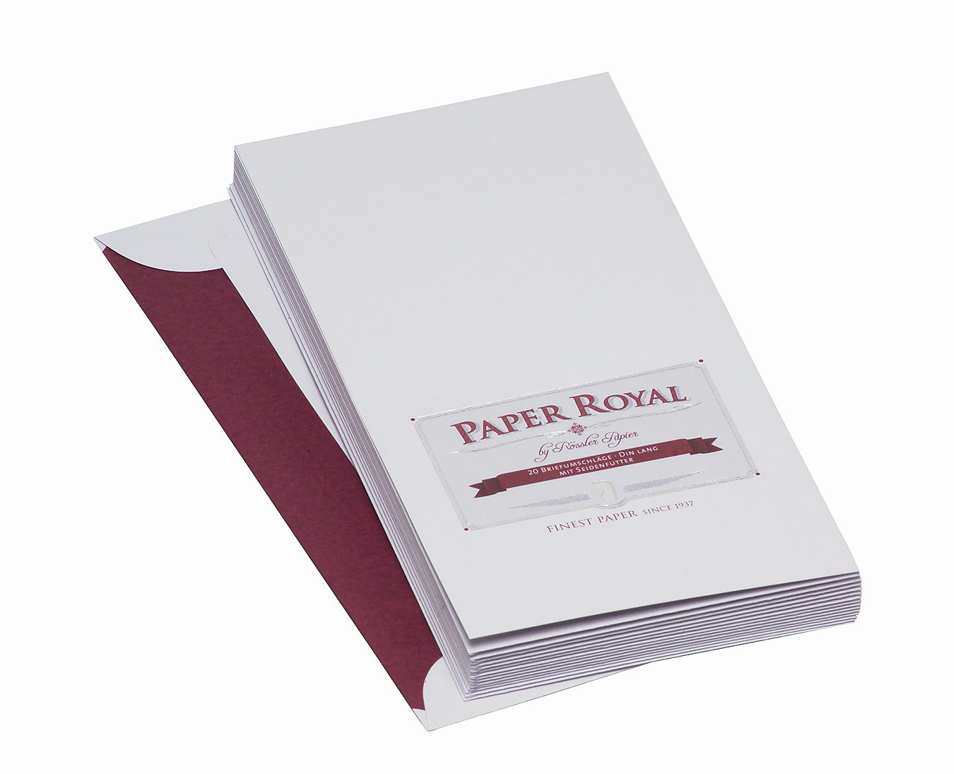 r-ssler-paper-royal-briefumschlag-din-lang-gerippt-20-st-ck-grau image 1