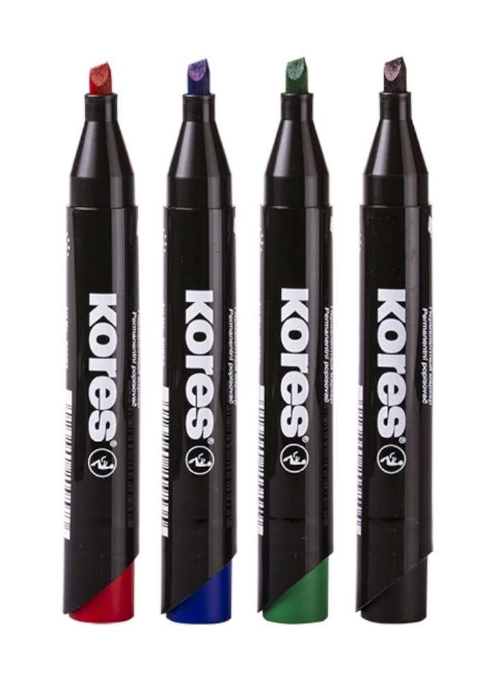 kores-k-marker-xp2-permanent-marker-keilspitze-4-farben image 2
