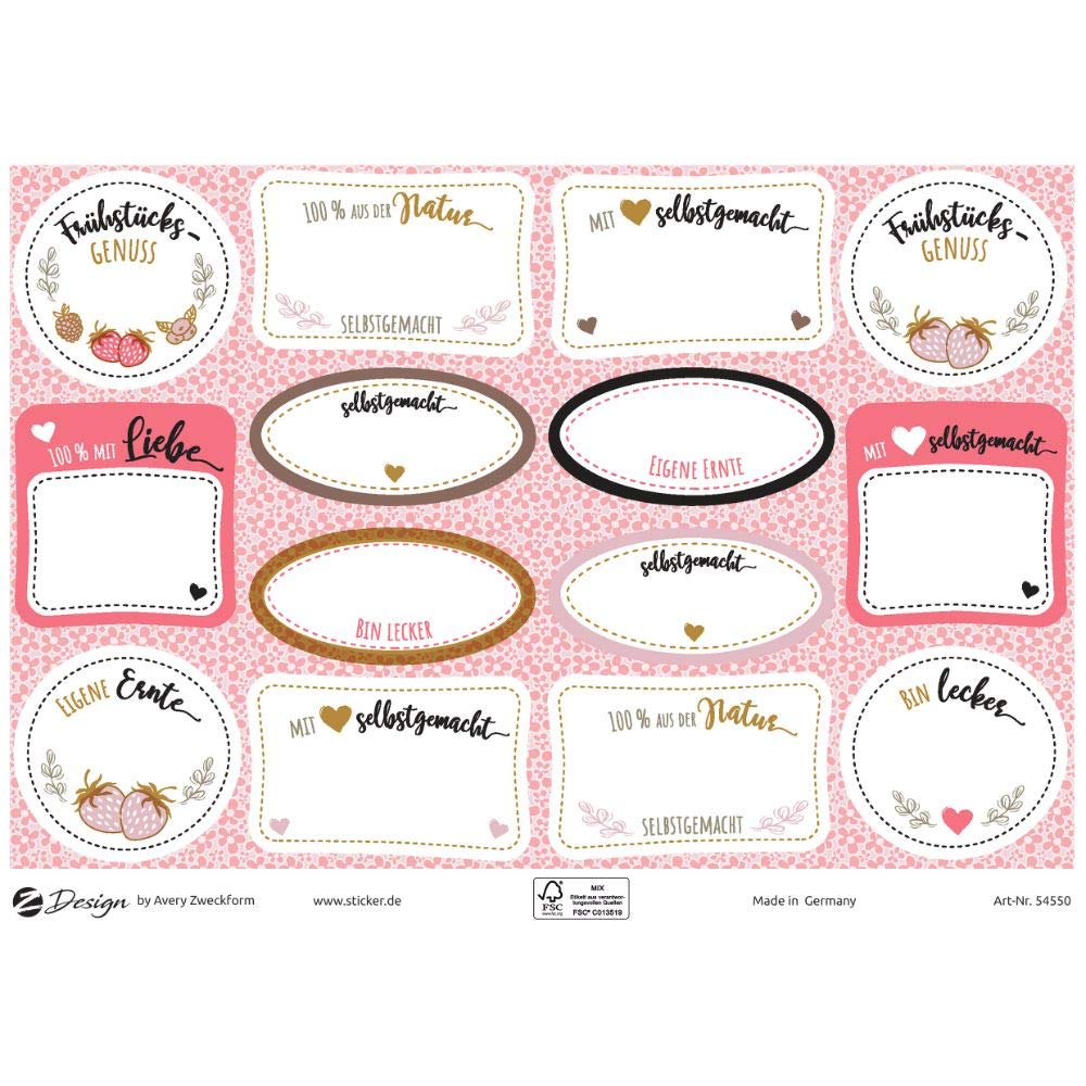 avery-zweckform-54550-marmeladenetiketten-mit-liebe-gemacht-28-sticker-a5-mit-go image 2