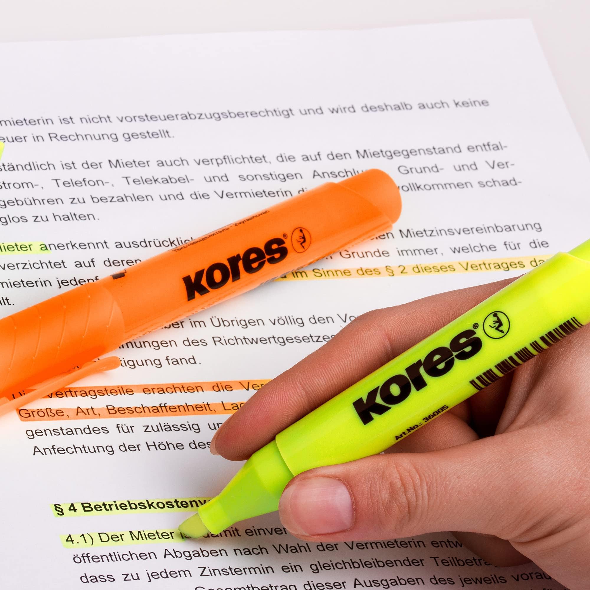 kores-high-liner-textmarker-gelb-12er-pack-mit-keilspitze image 4