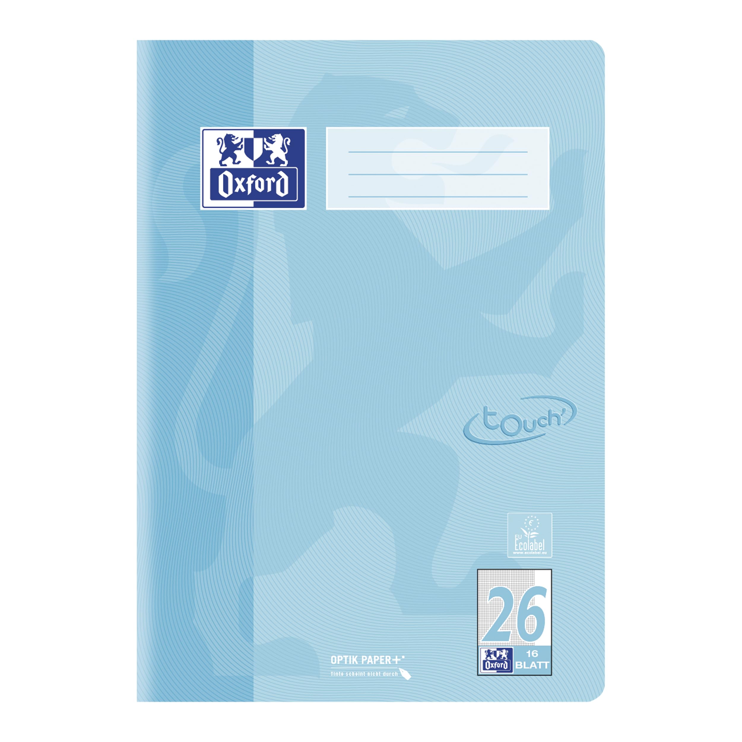 oxford-schulheft-touch-a4-lineatur-26-kariert-16-blatt-pastell-blau-15er-pack image 3