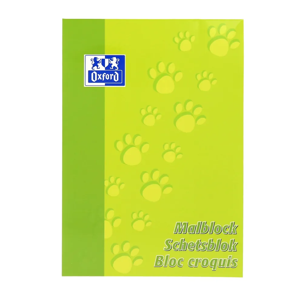 oxford-malblock-a4-blanko-100-blatt-hellgr-n-5-st-ck image 1