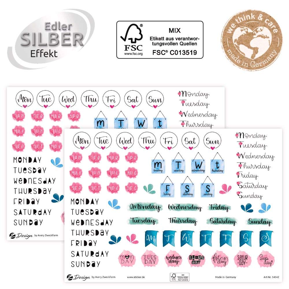 avery-zweckform-54542-dekosticker-wochentage-monate-136-st-ck-a5 image 4
