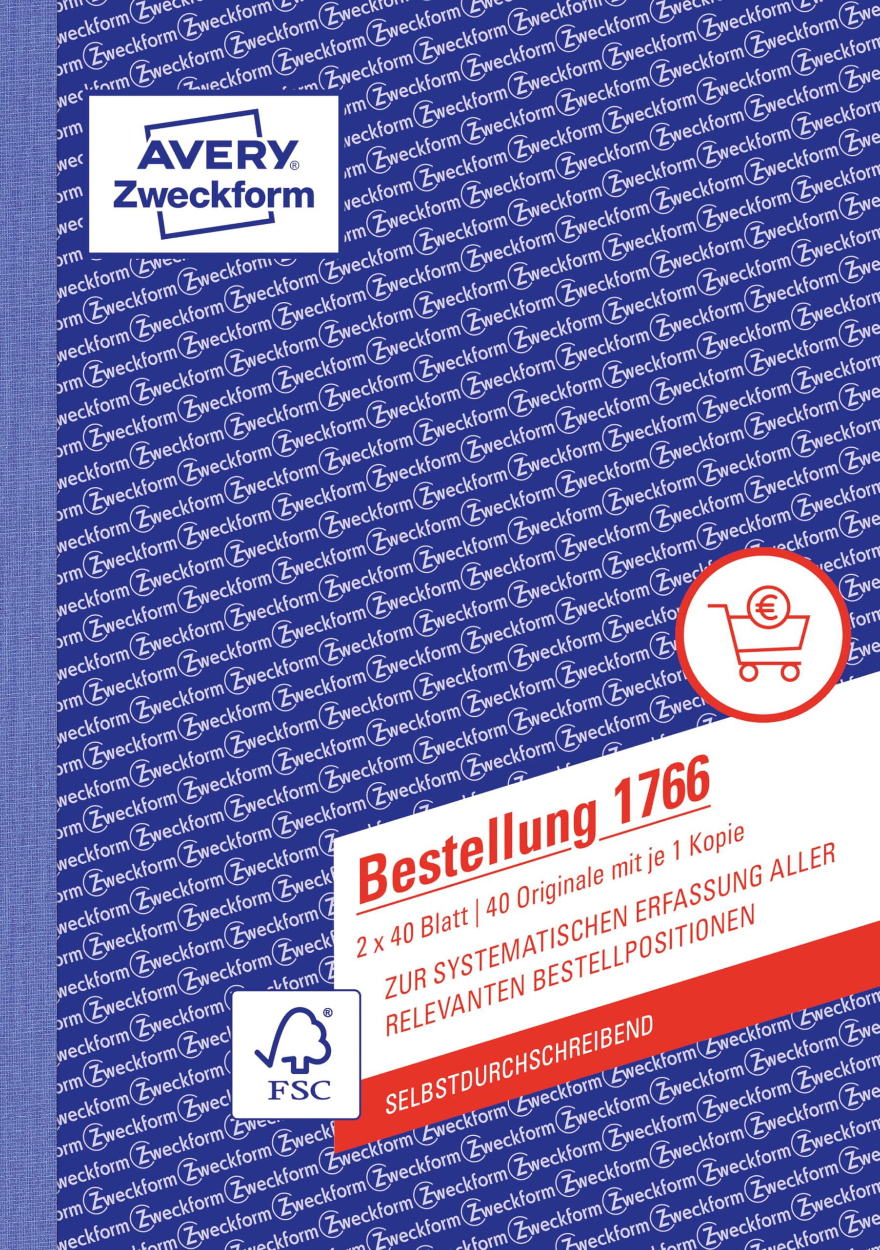 avery-zweckform-1766-bestellung-a5-bestellbuch-2x40-blatt-selbstdurchschreibend- image 1