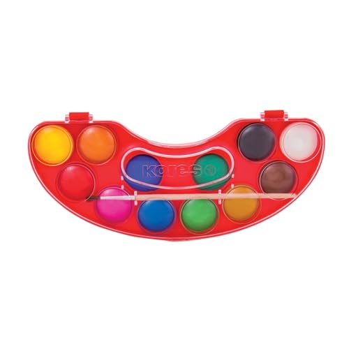 kores-akuarellos-wassermalfarbenset-12-farben-mit-palette-und-pinsel image 7