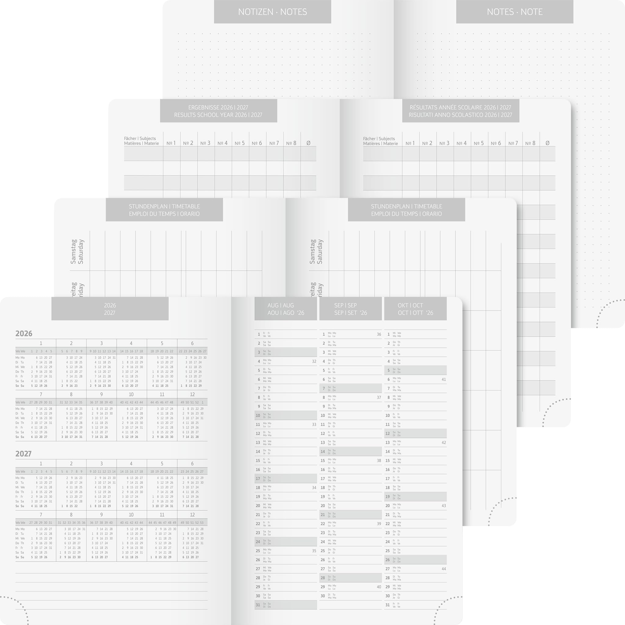 brunnen-sch-lerkalender-2026-2027-fact-plus-pressspan-schwarz-a5 image 4