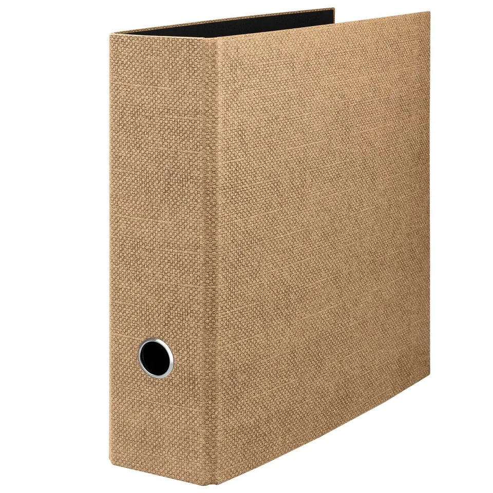 r-ssler-s-o-h-o-ordner-breit-a4-8-5-cm-sisal-optik-haselnuss-braun image 1