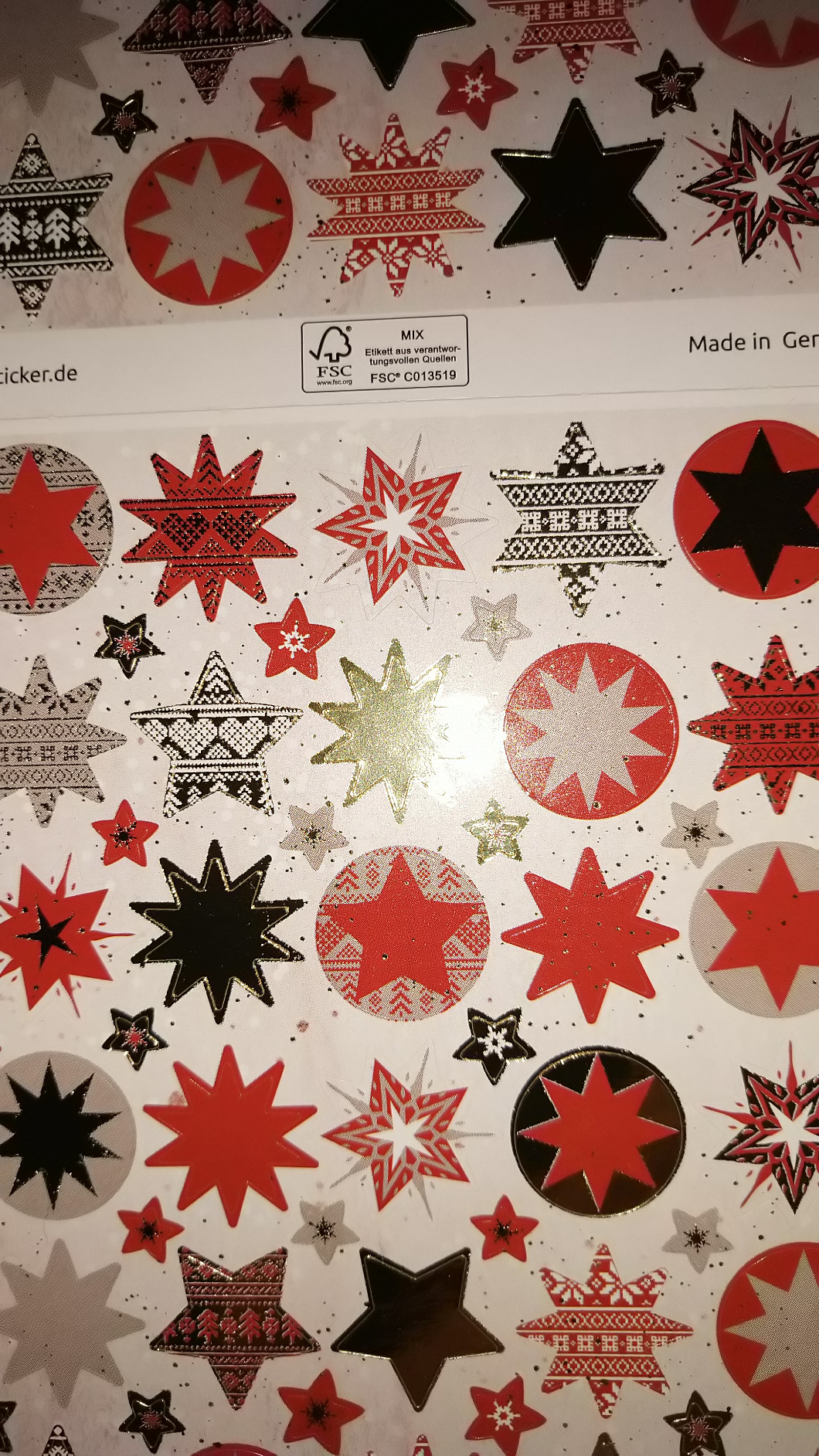 Edle Sterne für Karten und Geschenke