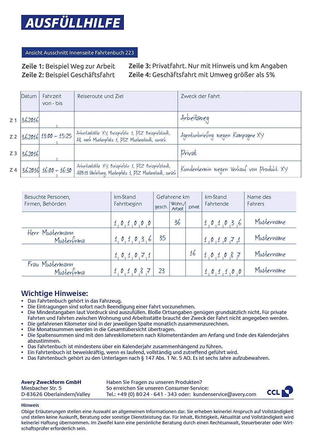 avery-zweckform-223-5-fahrtenbuch-a5-80-seiten-f-r-858-fahrten-doppelpack-2-st-c image 3