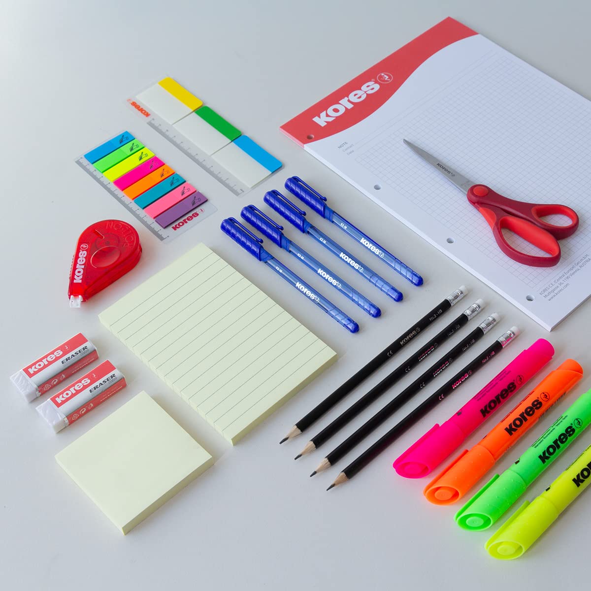 kores-homeoffice-set-11-teiliges-schreibwaren-set-im-hartpappe-koffer-bunt image 6