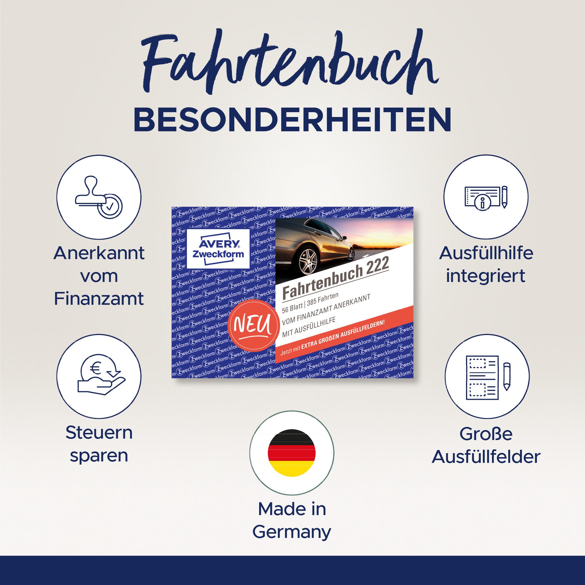 avery-zweckform-222-3p-fahrtenbuch-pkw-softcover-a6-quer-3er-set-385-fahrten image 2