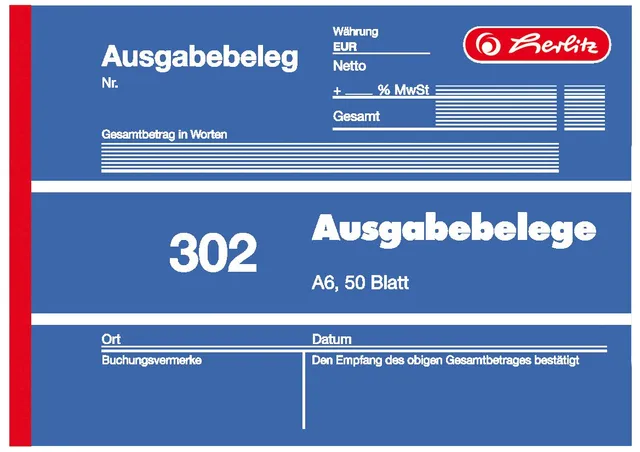 herlitz-ausgabebeleg-a6-x-20-quittungsblock-50-blatt image 1