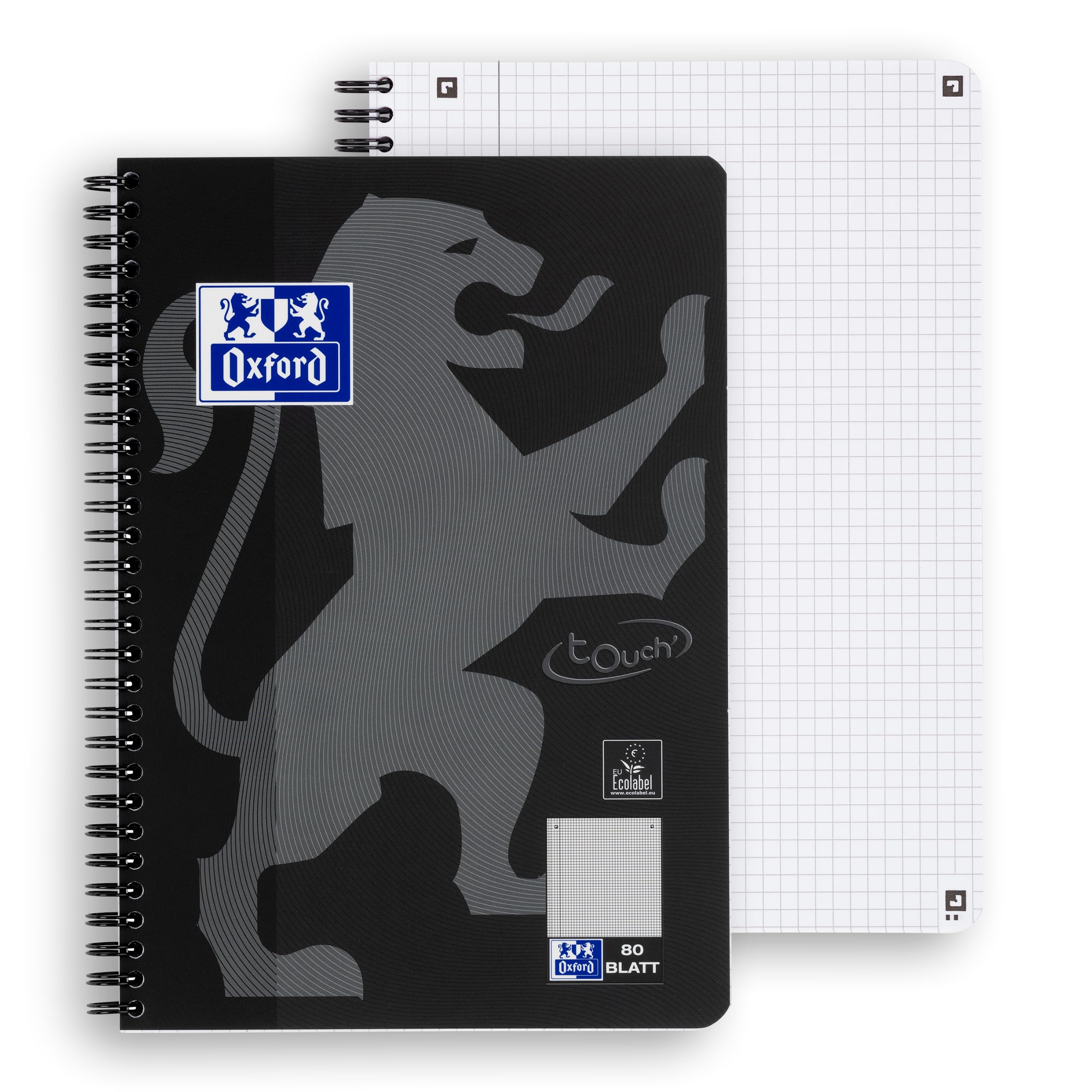 oxford-touch-collegeblock-b5-kariert-schwarz-160-seiten-5-st-ck image 2