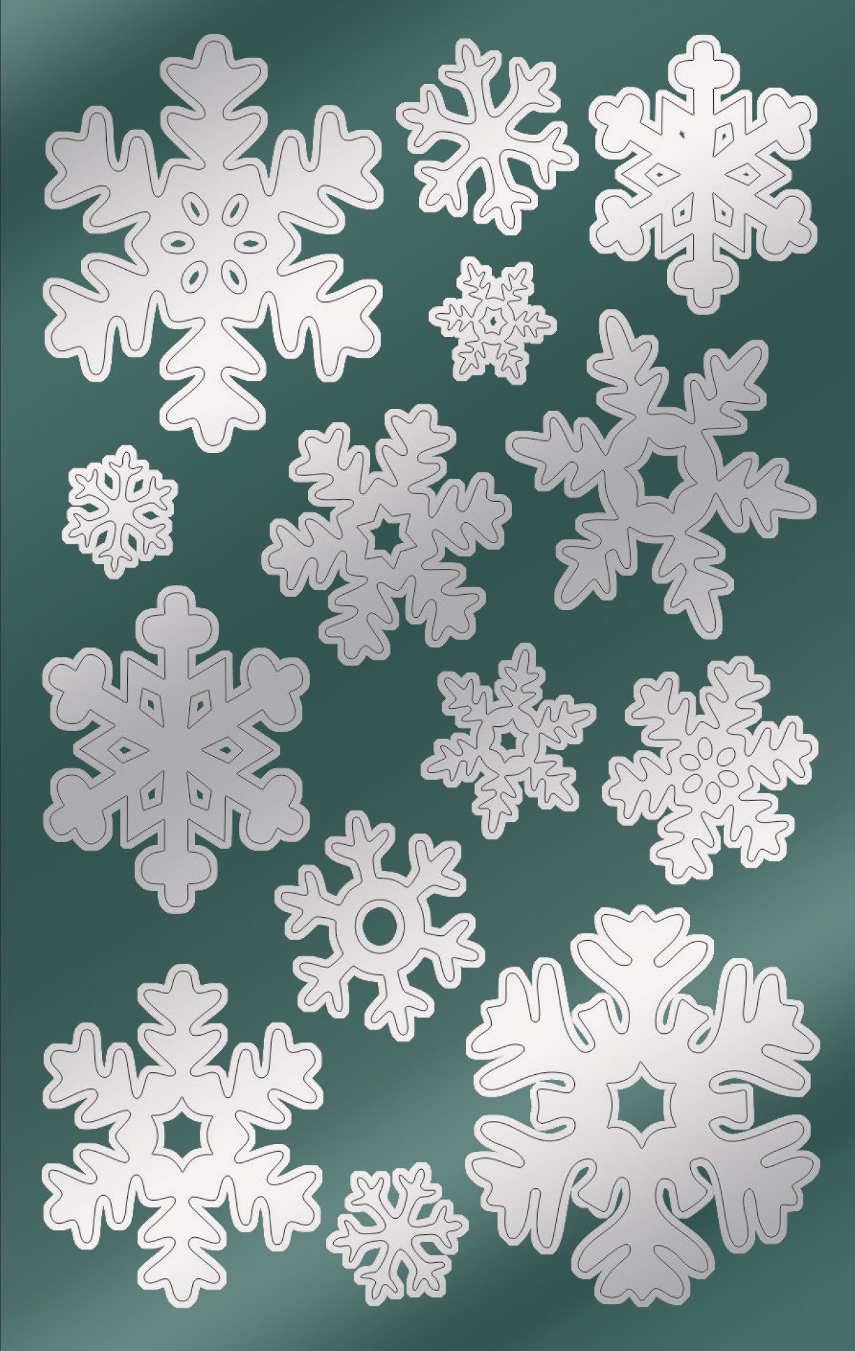 avery-zweckform-52813-z-design-weihnachtssticker-schneeflocken-silber-28-aufkleb image 1