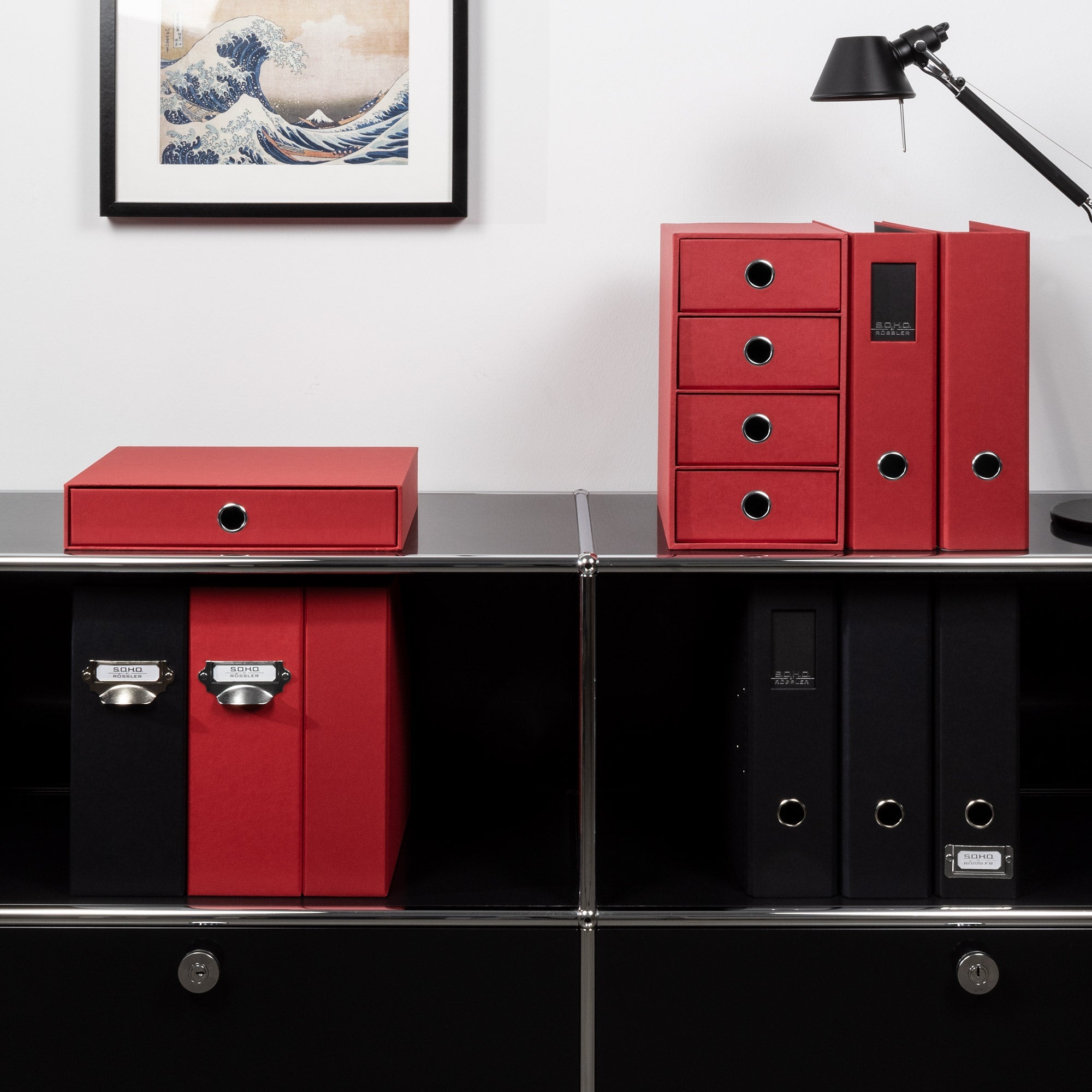 r-ssler-s-o-h-o-schubladenbox-a4-querformat-1-fach-rot image 6