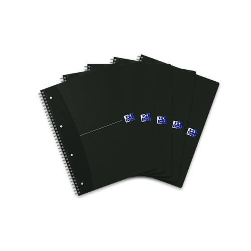oxford-collegeblock-a4-smart-black-kariert-liniert-140-seiten-5er-pack image 7