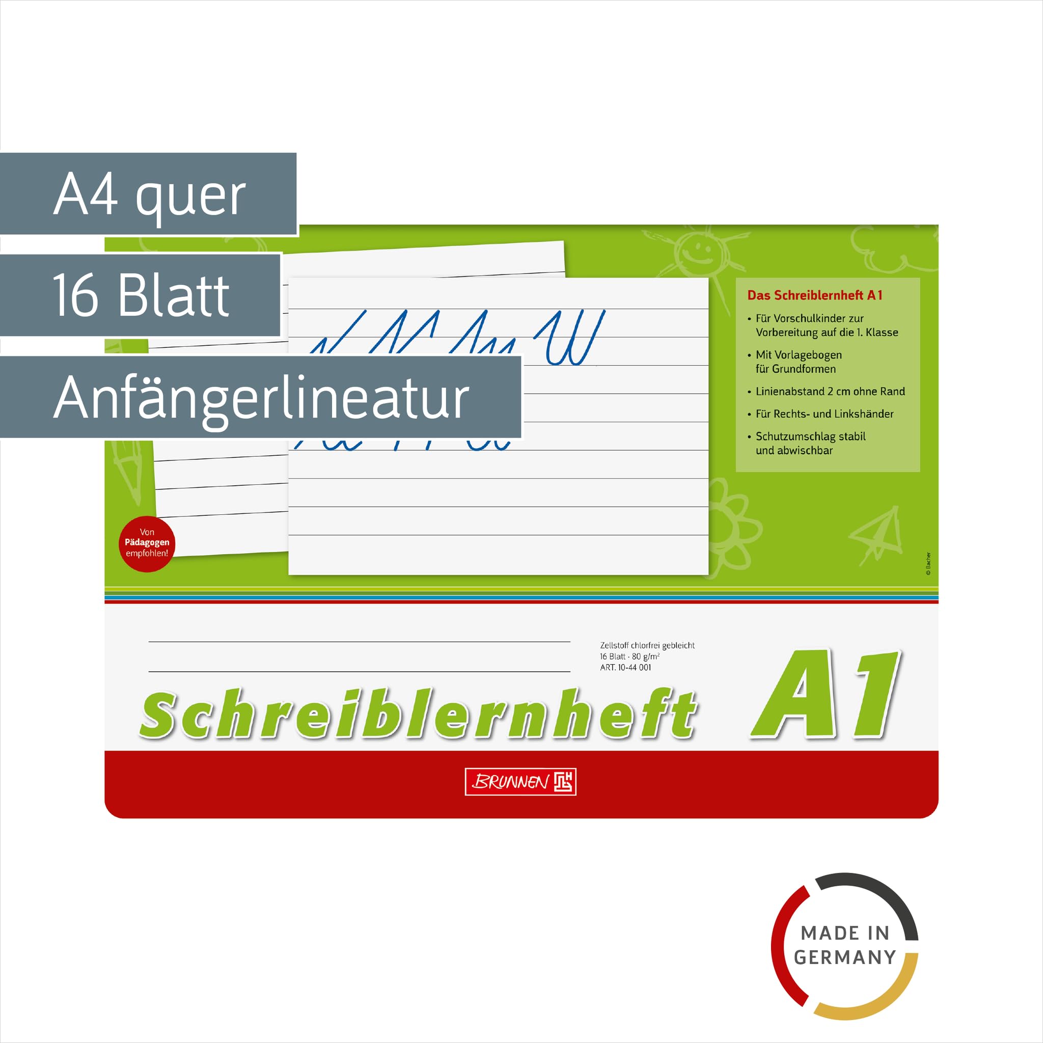 brunnen-schreiblernheft-a1-a4-quer-16-blatt-ohne-rand image 2