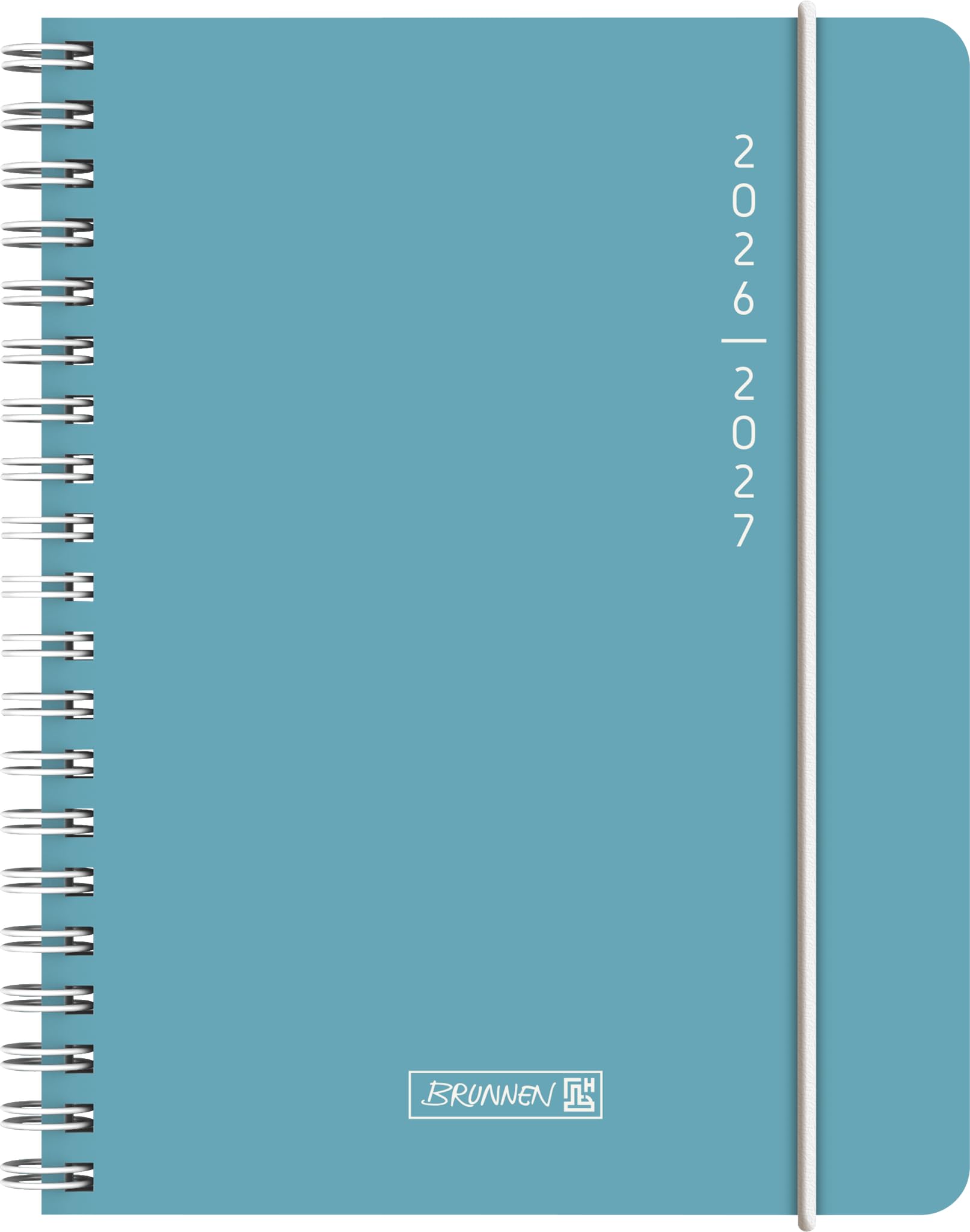 brunnen-sch-lerkalender-2026-2027-plain-blue-a6-kunststoff image 1