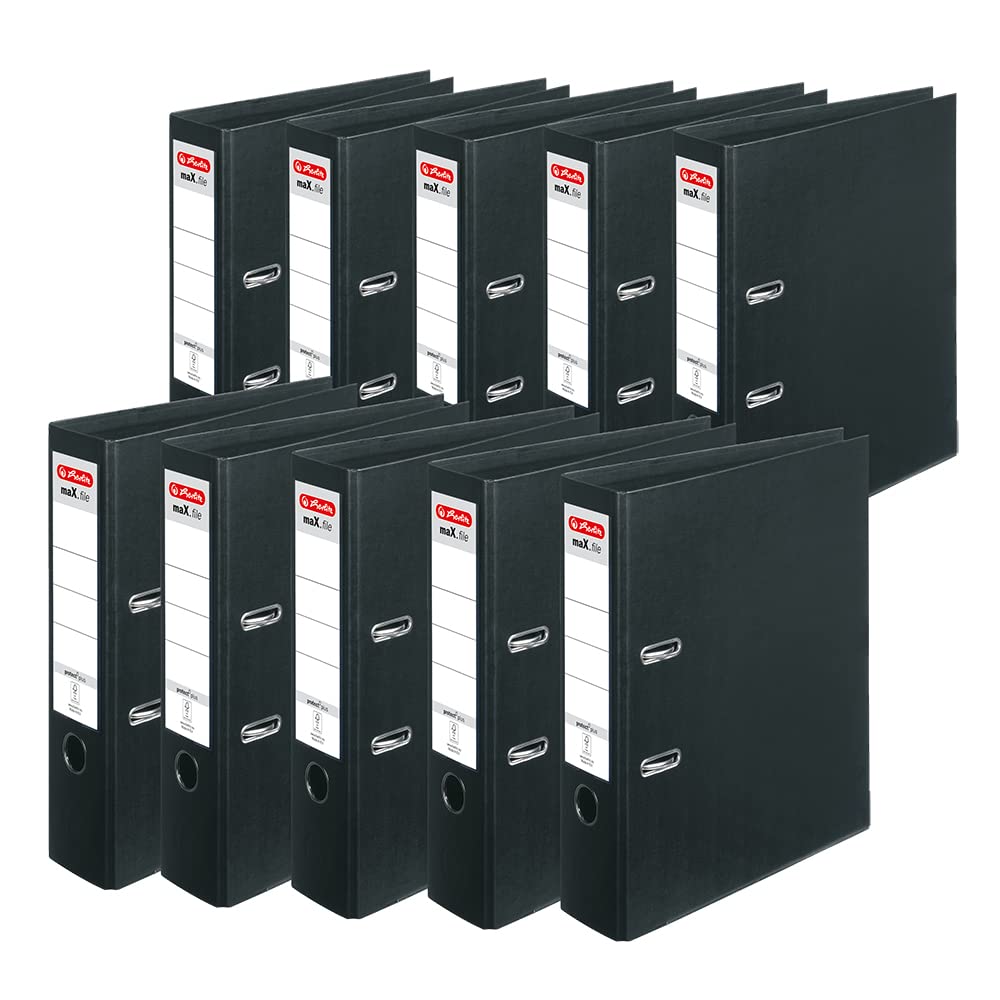 herlitz-ordner-a4-max-file-protect-8-cm-schwarz-10-st-ck image 1