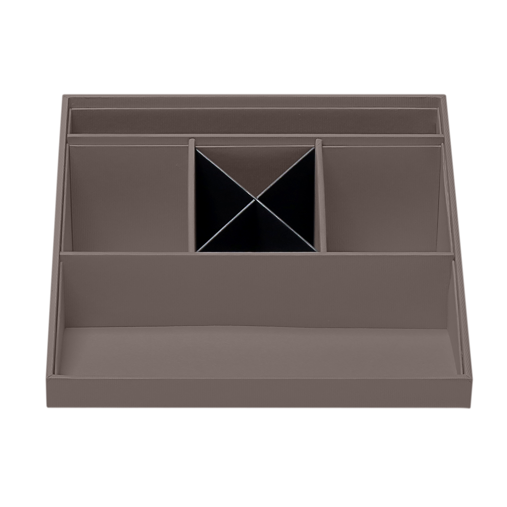 r-ssler-s-o-h-o-schreibtisch-organizer-mit-5-f-chern-taupe image 2