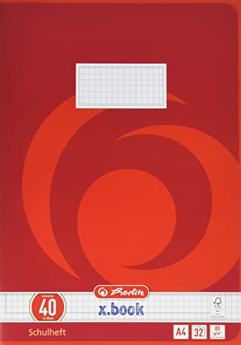 herlitz-schulheft-x-book-a4-lineatur-40-kariert-5er-pack-32-blatt image 5
