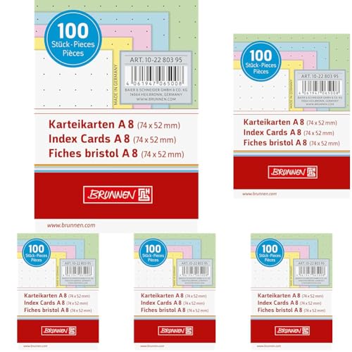 brunnen-fact-karteikarten-a8-dotted-100-st-ck-5-farbig image 6