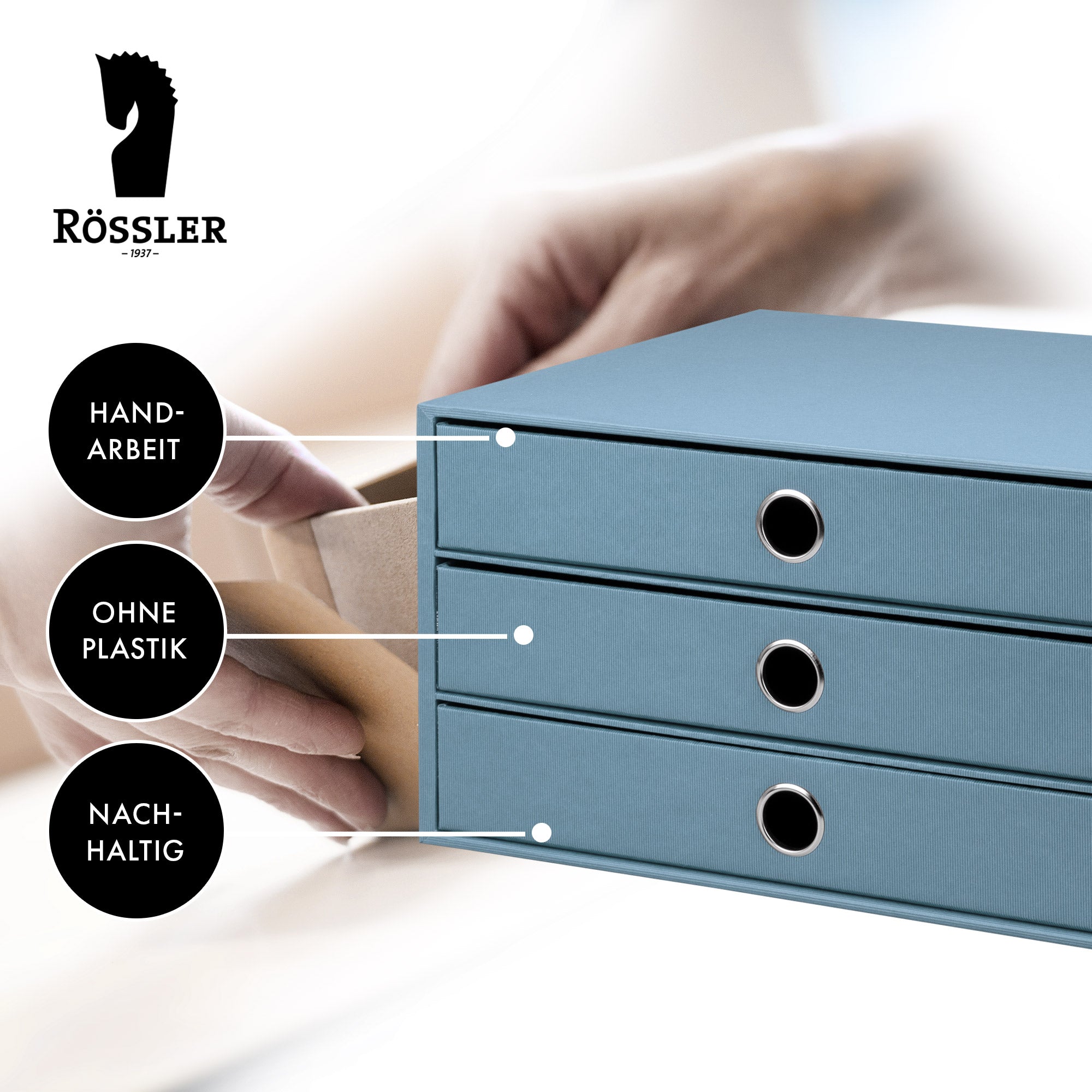 r-ssler-s-o-h-o-schubladenbox-a4-quer-3-f-cher-denim-blau image 4