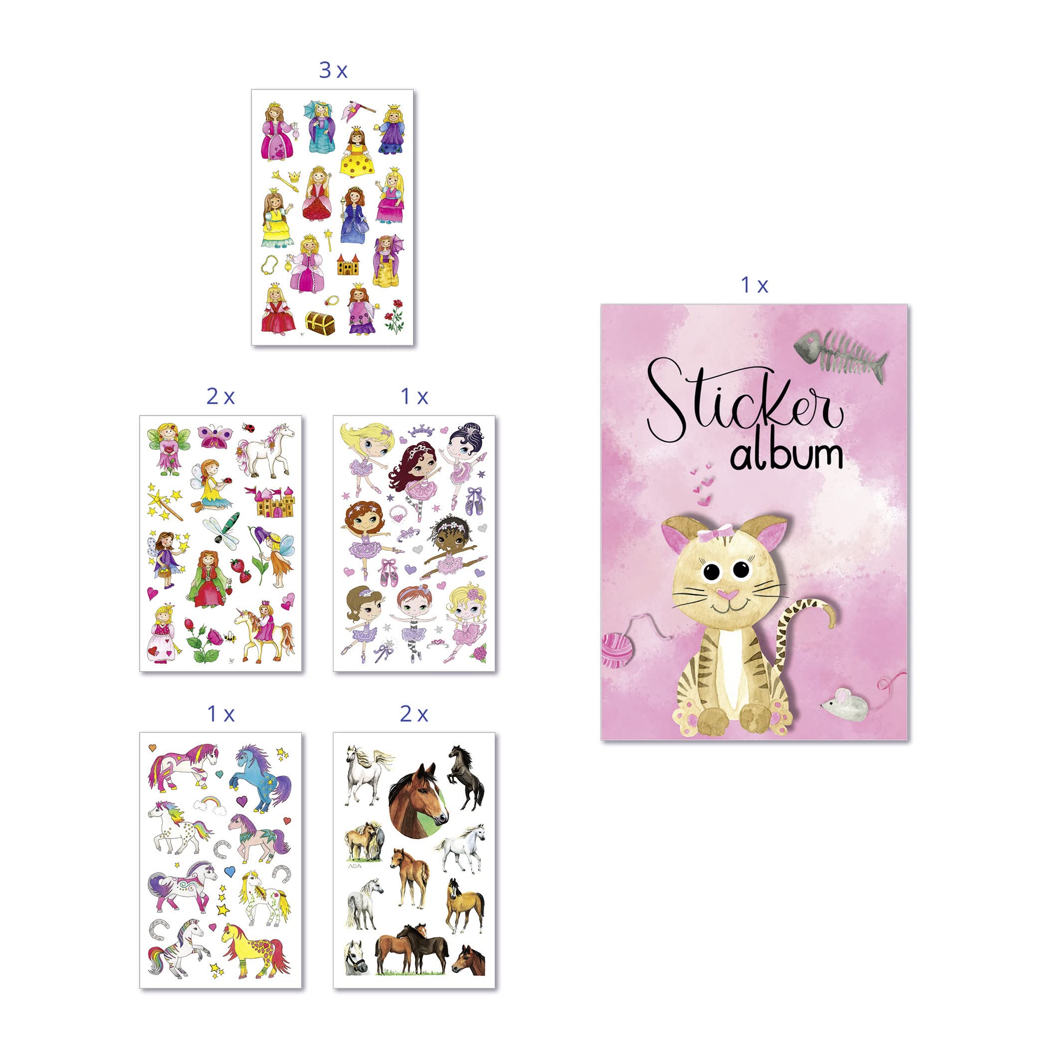 avery-zweckform-z-design-59985-kinder-sticker-mit-album-170-st-ck-m-dchen image 2