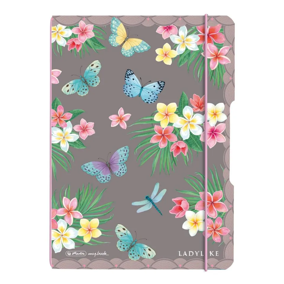herlitz-notizheft-flex-a5-punktiert-ladylike-butterflies image 1
