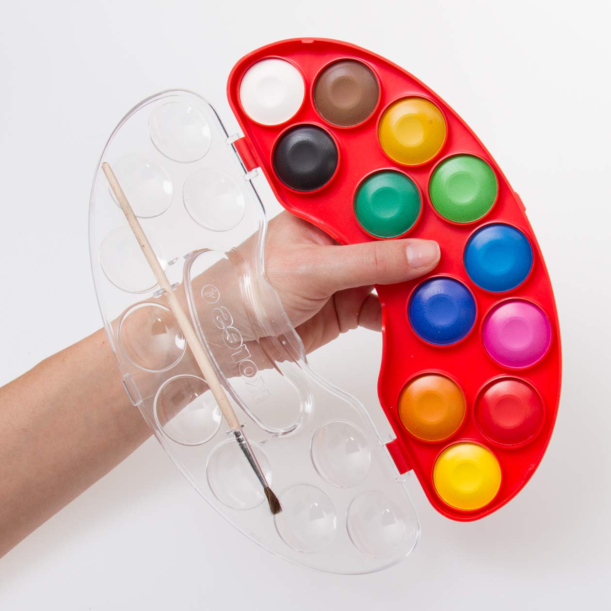 kores-akuarellos-wassermalfarbenset-12-farben-mit-palette-und-pinsel image 3