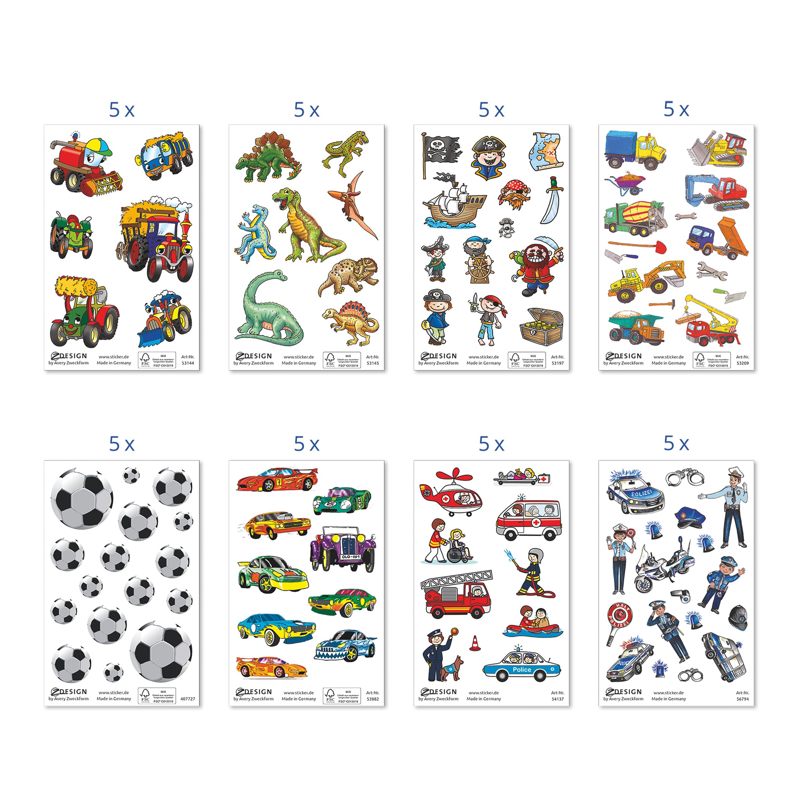 avery-zweckform-59991-z-design-sticker-set-jungen-518-st-ck image 2
