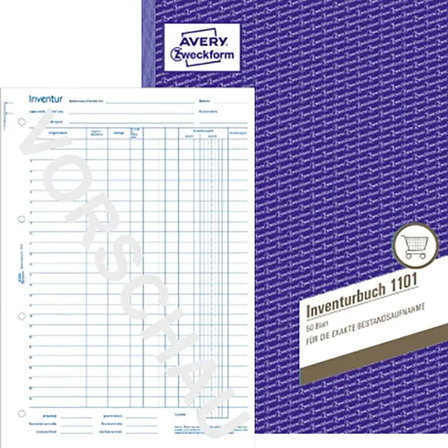 avery-zweckform-1101-inventurbuch-a4-50-formulare-mikroperforiert-gelocht-wei image 1