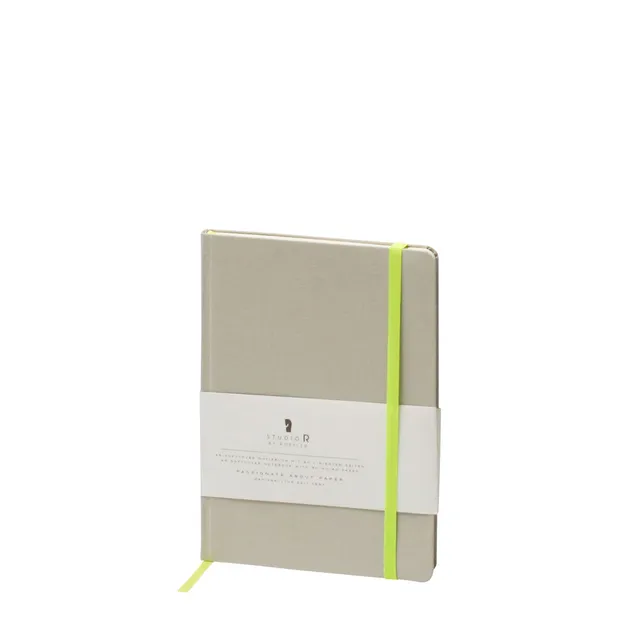 r-ssler-neon-notizbuch-a5-soft-cover-stoffbezug-mit-gummizug-stone image 1