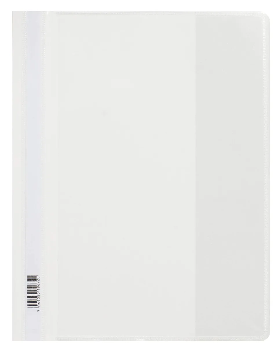 oxford-schnellhefter-a4-berbreit-mit-sichttasche-wei-25er-pack image 1