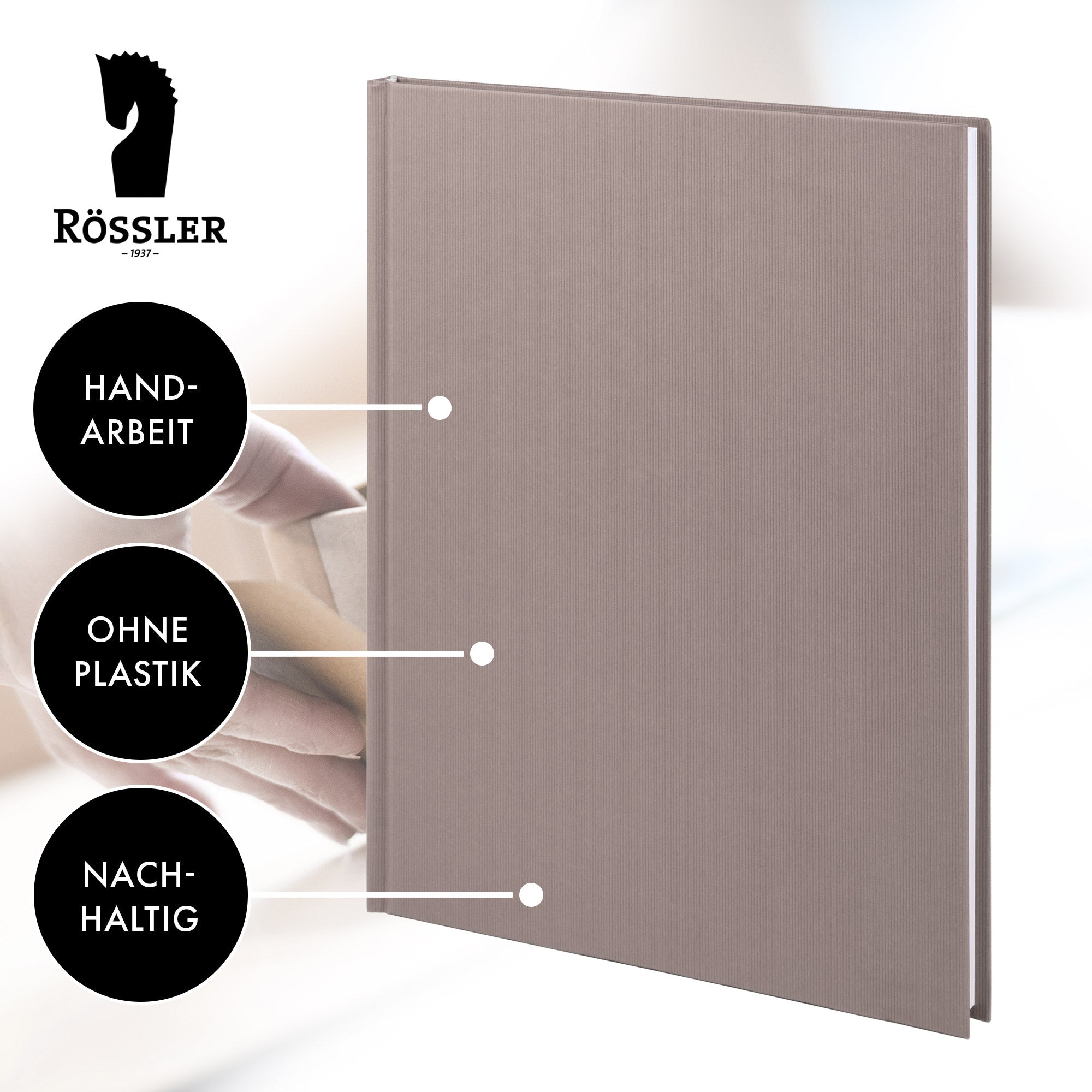 r-ssler-s-o-h-o-notizbuch-a4-hardcover-blanko-taupe image 3