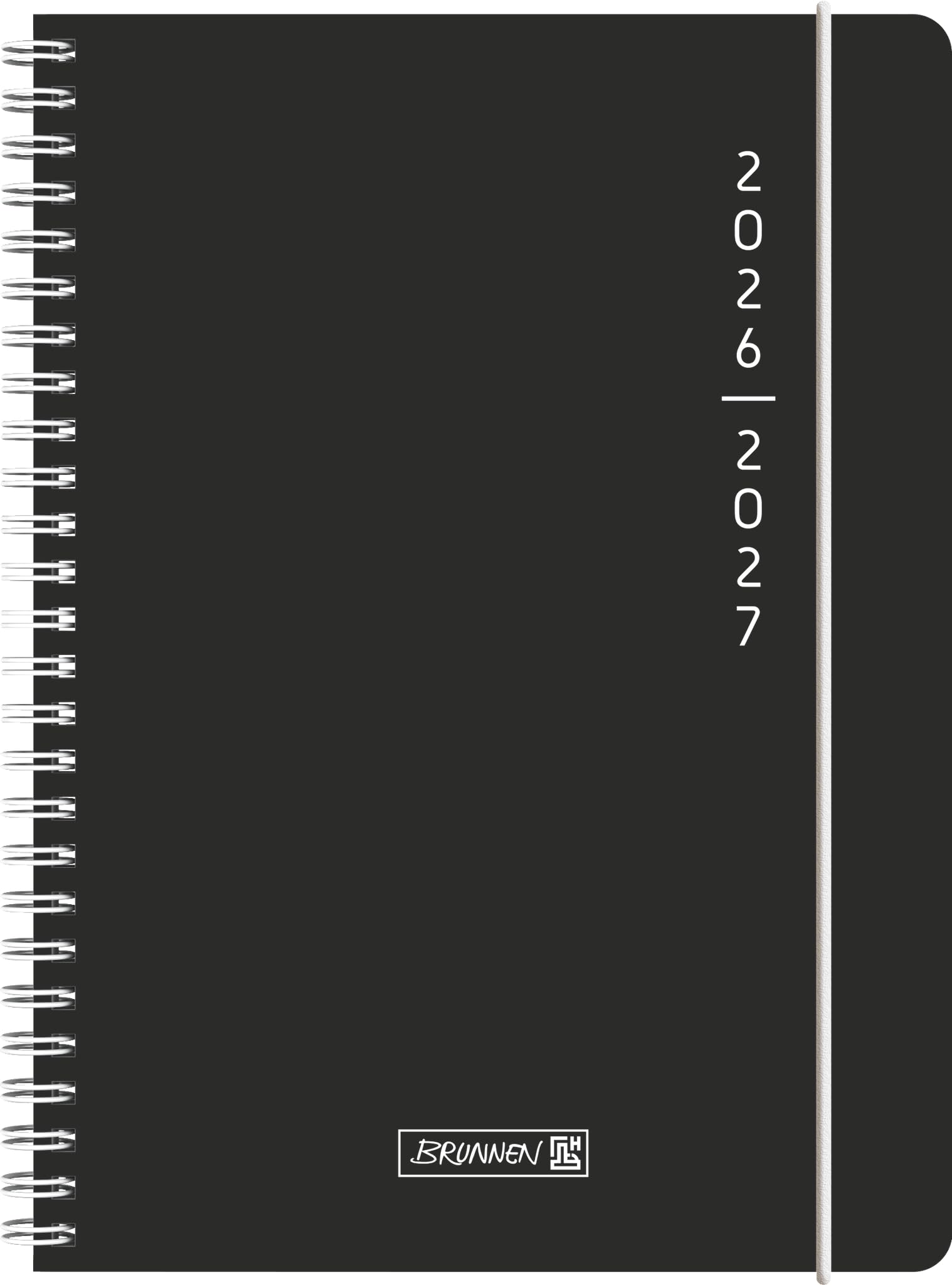brunnen-sch-lerkalender-2026-2027-plain-black-a5-kunststoff-einband image 1