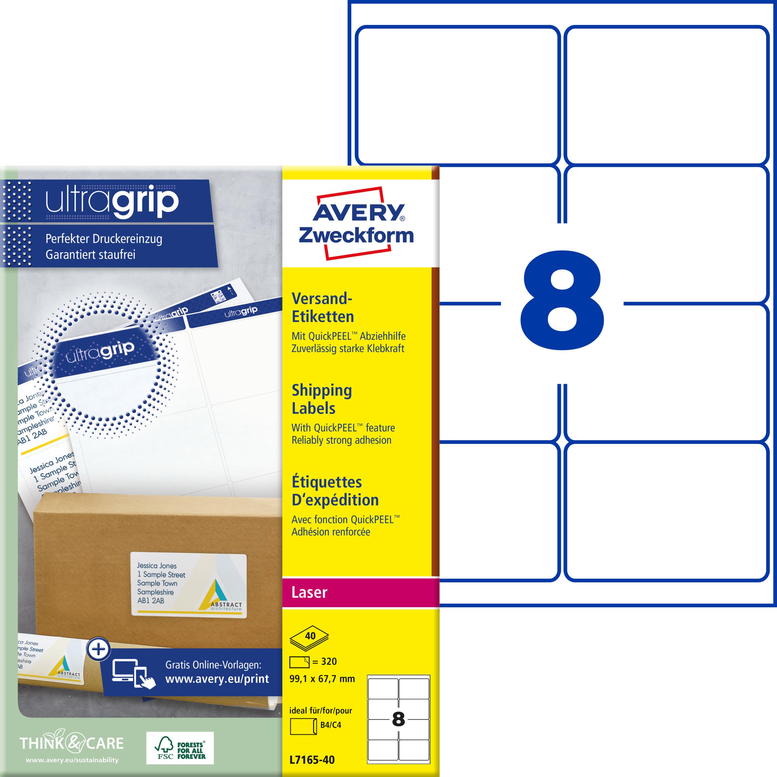 avery-zweckform-l7165-40-versandetiketten-99-1-x-67-7-mm-wei-320-etiketten-auf-4 image 1