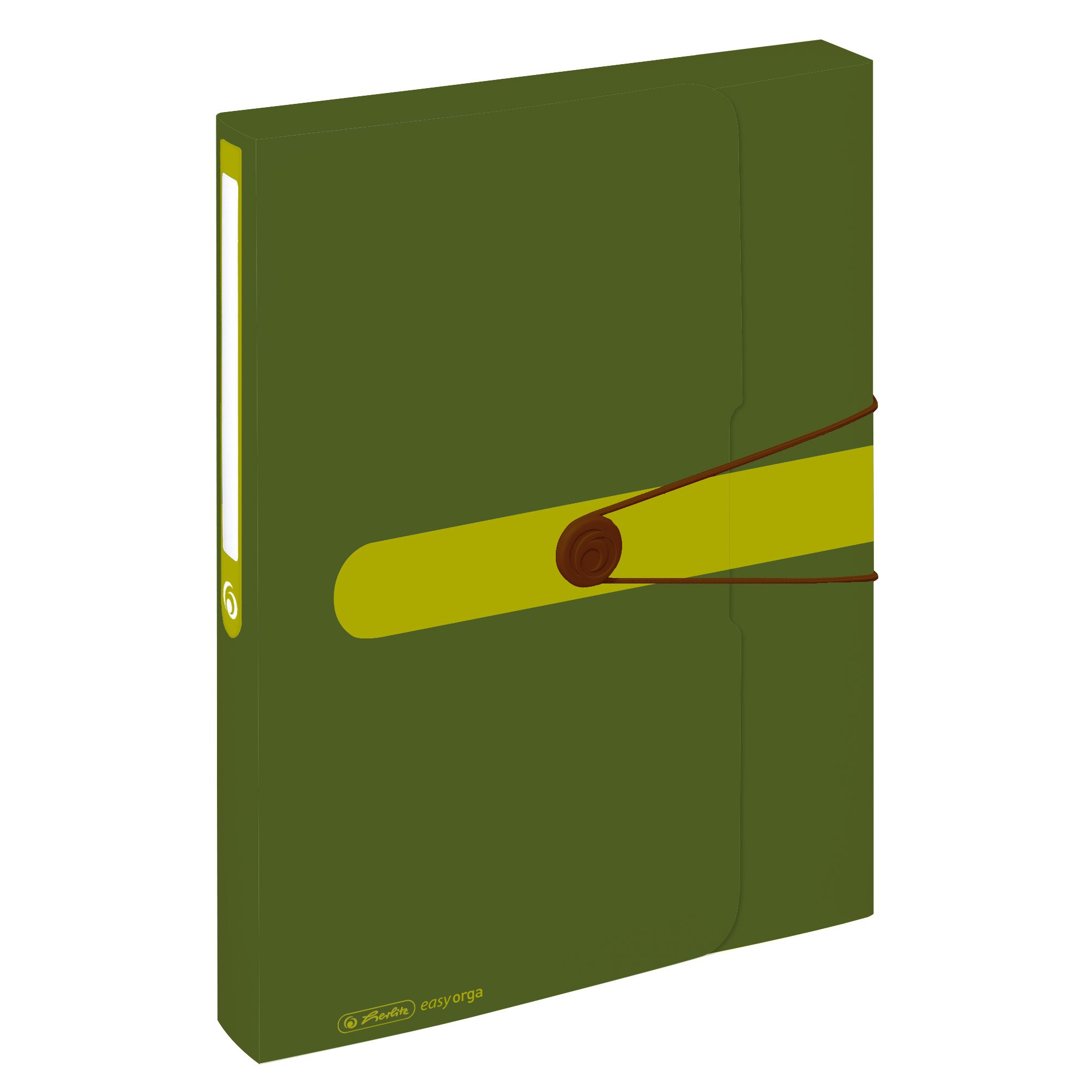herlitz-11279833-sammelbox-a4-recycling-pp-dunkelgr-n-4-cm-r-cken-mit-gummizug image 1