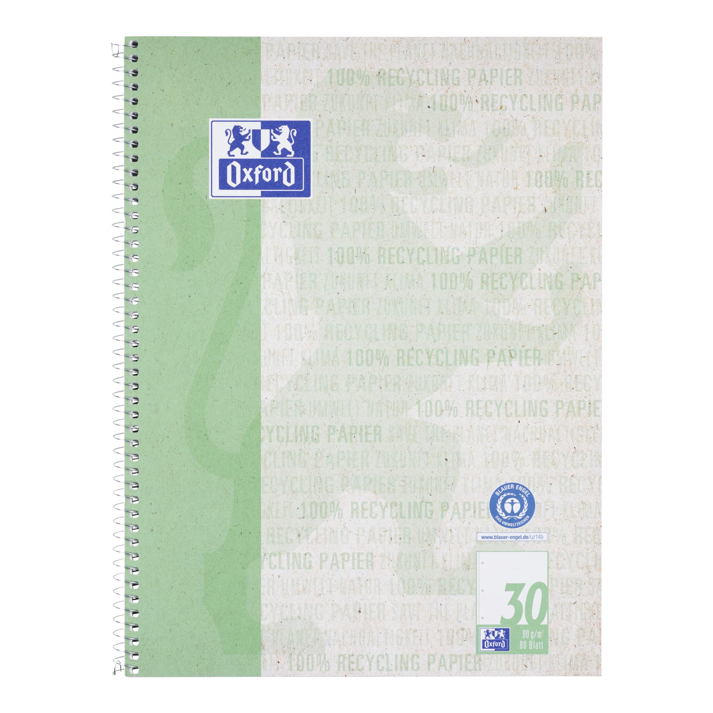 oxford-recycling-collegeblock-a4-blanko-lineatur-30-80-blatt-10-st-ck image 2