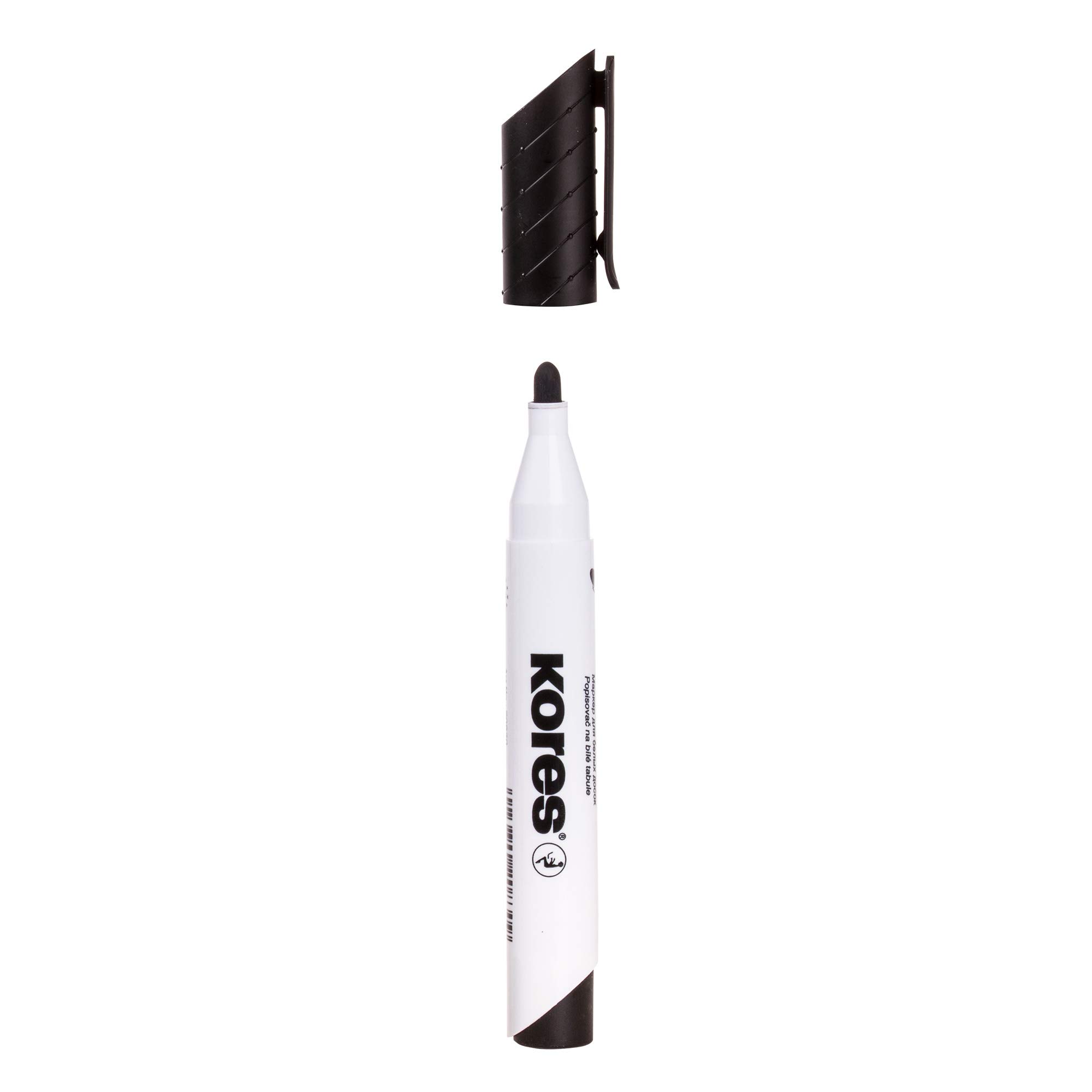 kores-k-marker-xw1-whiteboard-marker-schwarz-runde-spitze-12er-pack-20830 image 3