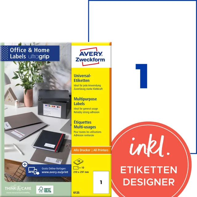 avery-zweckform-6125-universal-etiketten-210x297-mm-10-blatt-wei image 1