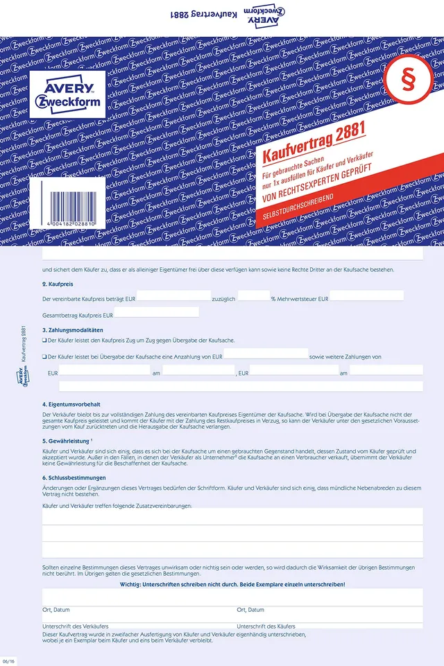 avery-zweckform-2881-5-kaufvertrag-allgemein-privat-a4-selbstdurchschreibend-5-s image 1