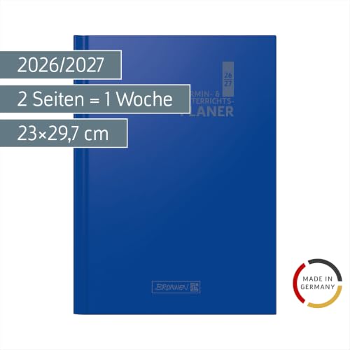 brunnen-termin-unterrichtsplaner-2026-2027-a4-lehrerplaner-hardcover-blau image 5