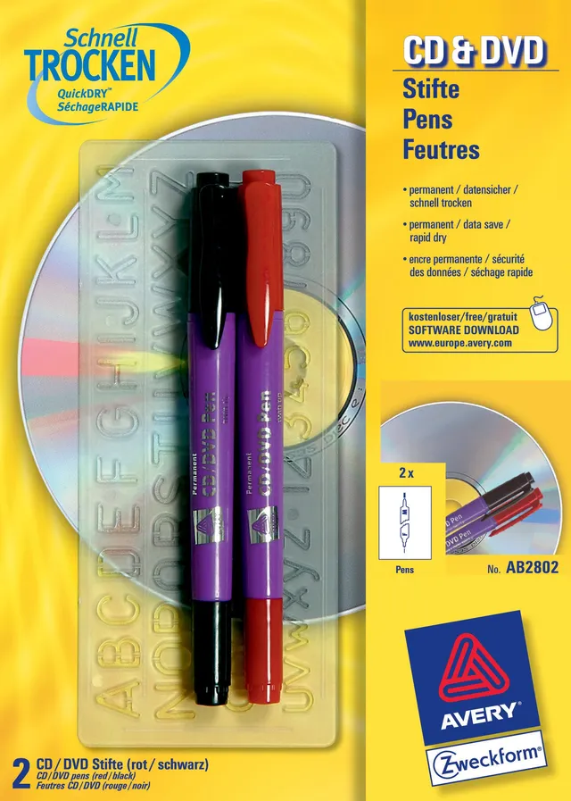 avery-zweckform-cd-dvd-pen-beschriftungsstift-rot-schwarz-2er-pack image 1