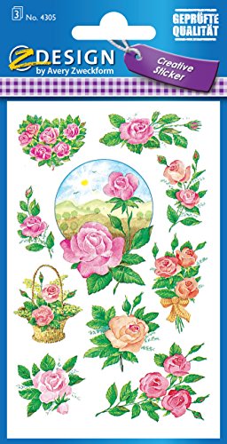 avery-zweckform-z-design-deko-sticker-rosen-30-aufkleber image 7