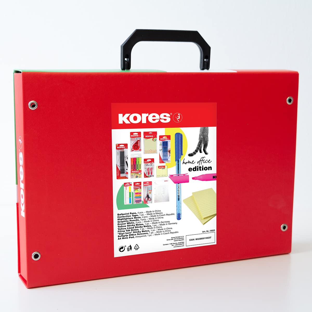 kores-homeoffice-set-11-teiliges-schreibwaren-set-im-hartpappe-koffer-bunt image 3